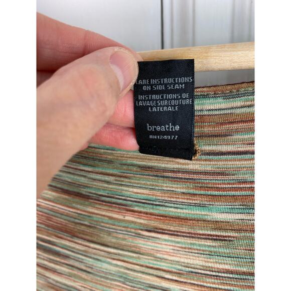 prAna Johann Foundation Women's L Purple and Striped Reversible Knit Midi Dress - Picture 7 of 7